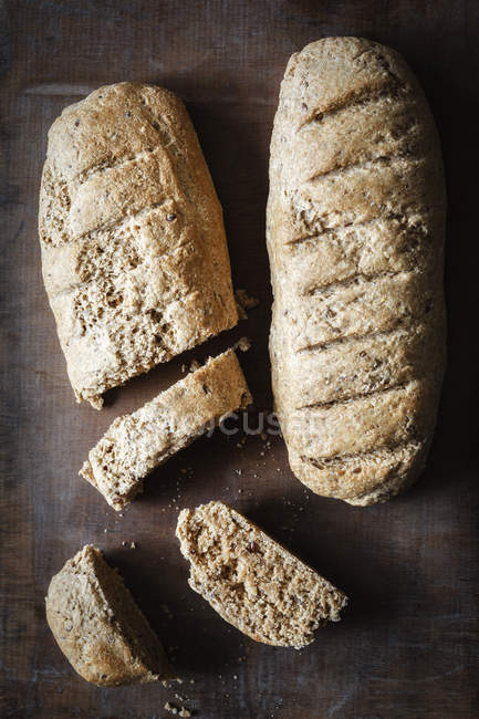 Wholemeal spelt baguettes — Stock Photo