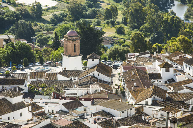 Испания, Андалусия, Химена-де-ла-Фронтера Вид на старый город сверху — стоковое фото