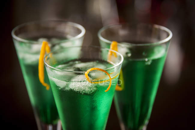 Cocktail Fresco Con Liquore Alla Menta Da Vicino Raffreddato Stock Photo 179896478