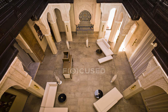 Morocco, Fes, Hotel Riad Fes, lounge interior — Stock Photo