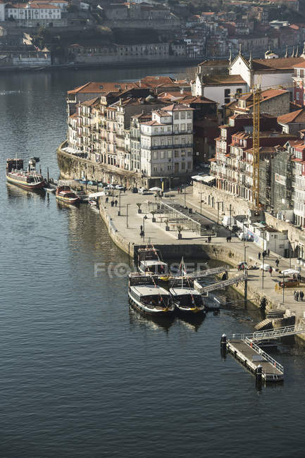 Porto remblai vue aérienne — Photo de stock