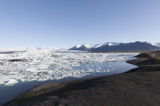Iceland, Joekulsarlon, glacier lake and blue sky on background — Stock Photo