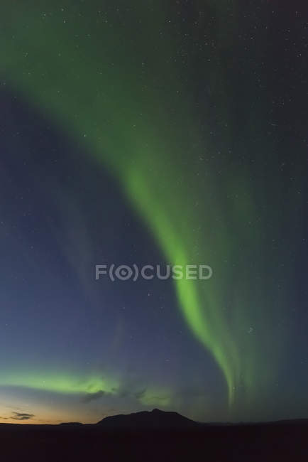Islândia, luz polar em agosto — Fotografia de Stock
