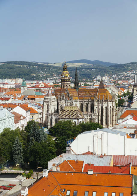 Slovakia, Kosice, Cityscape with St. Elisabeth Cathedral — Stock Photo