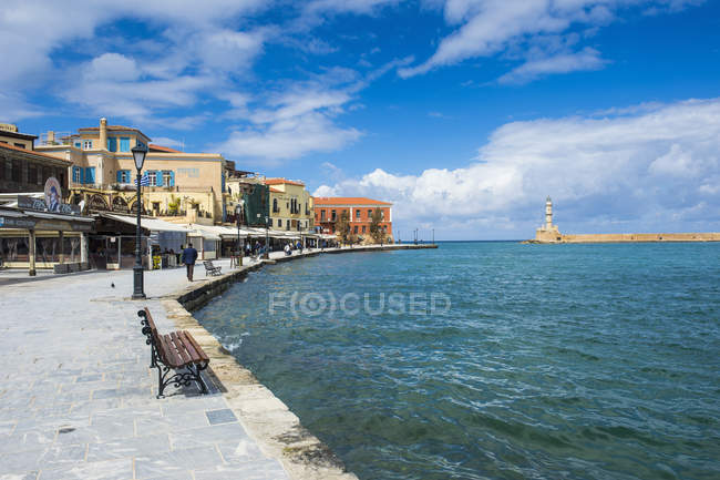Griechenland, Beton, Chania, venezianischer Hafen tagsüber — Stockfoto