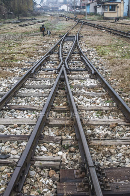 Bulgaria, Velingrad, Rail tracks — Stock Photo