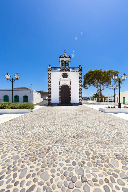 Spagna, Isole Canarie, Lanzarote, Chiesa di Santo Cristo de las Aguas — Foto stock
