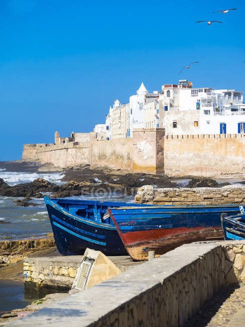 Morocco, Essaouira, Sqala de la Kasbah, sea wall of old town — Stock Photo