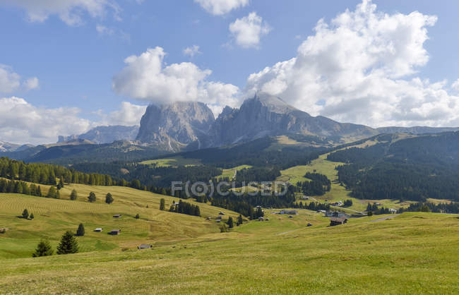 Italia, Alto Adige, Dolomiti, Alpe di Siusi e Langkofel — Foto stock