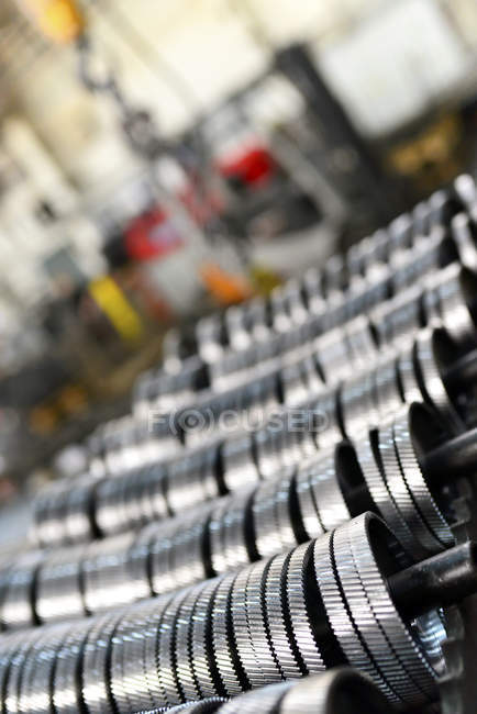 Cogwheels for processing in a hardening shop — Stock Photo