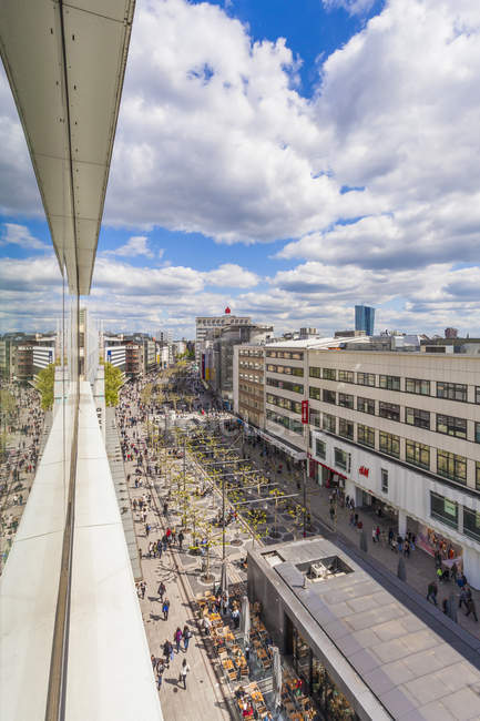 Germania, Assia, Francoforte, vista verso l'area pedonale al centro della città dall'alto — Foto stock