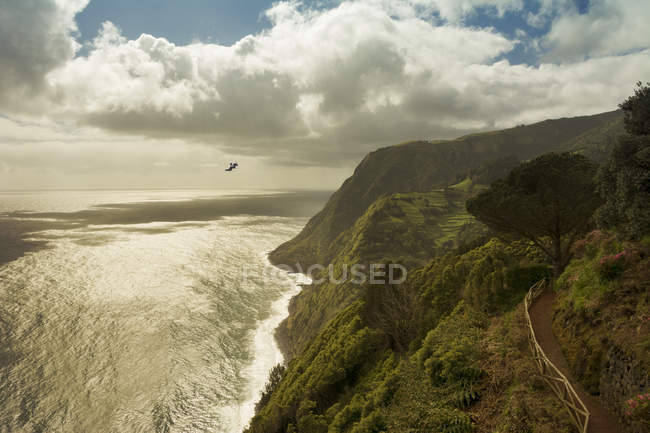Portugal, Azores, Sao Miguel, Cliff line at Nordeste — Stock Photo