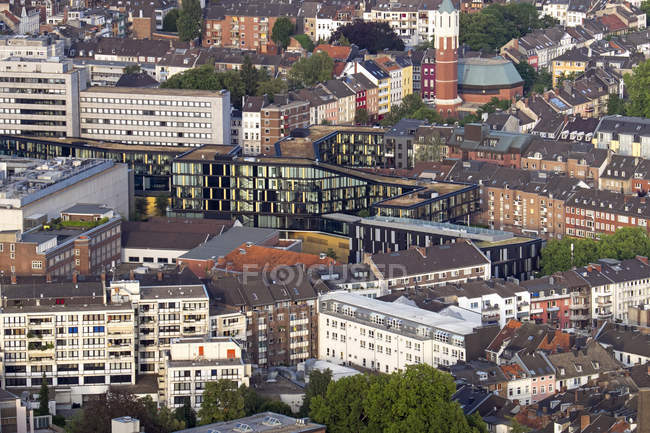 Germania, Renania Settentrionale-Vestfalia, Aquisgrana, Veduta aerea del centro città — Foto stock