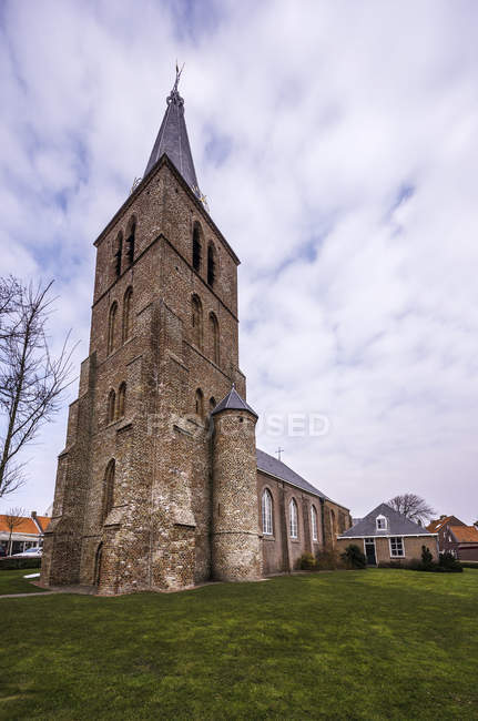 Нідерланди, Зеландія, Домбург, протестантська парафіяльна церква. — стокове фото