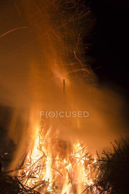 Germany, Forest fire in Heilbad Heiligenstadt — Stock Photo