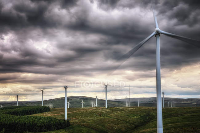 Regno Unito, Scozia, Veduta della turbina eolica a Dunbar — Foto stock