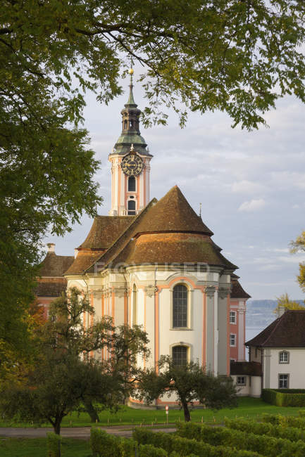 Alemania, Baden Wuerttemberg, Vista de la Basílica de Birnau - foto de stock