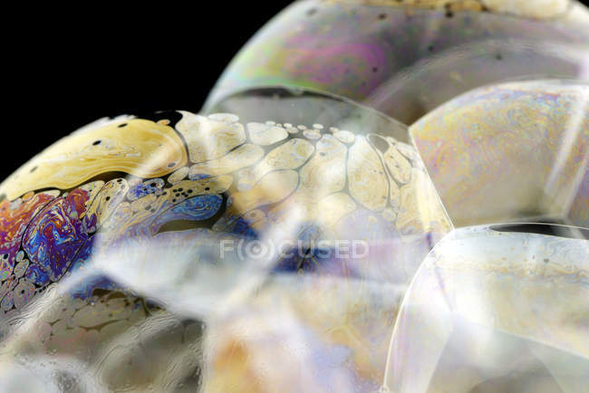 Surface of soap bubbles, close-up — Stock Photo
