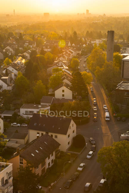 Германия, Гессен, Франкфурт, вид на город на восходе солнца — стоковое фото