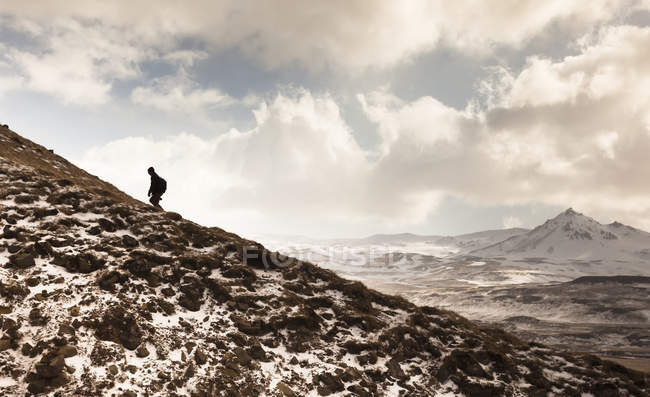 Ісландія, Snaefells, мандрівного ходити вгору — стокове фото
