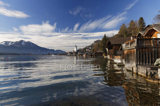 Austria, Stato di Salisburgo, Salzkammergut, St. Wolfgang sul lago Wolfgangsee — Foto stock