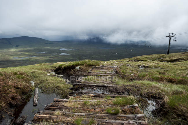 Великобритания, Шотландия, Глен Коу, подъемник на горнолыжном курорте — стоковое фото