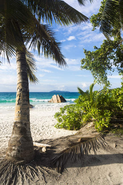 Seychelles, Praslin, Veduta da Anse Lazio a Aride Island — Foto stock