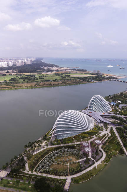 Азия, Сингапур, Marina Bay, Театр против воды — стоковое фото