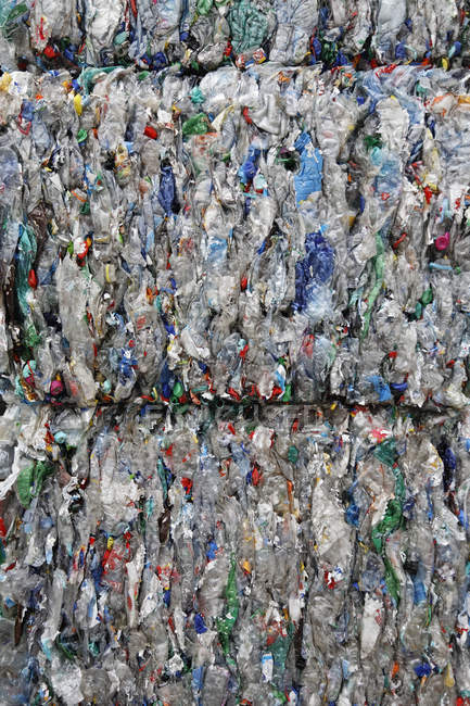 Close-up of Recycling of plastic garbage — Stock Photo