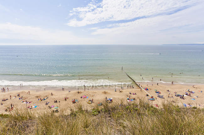 Angleterre, Vue sur la plage de Bournemouth — Photo de stock
