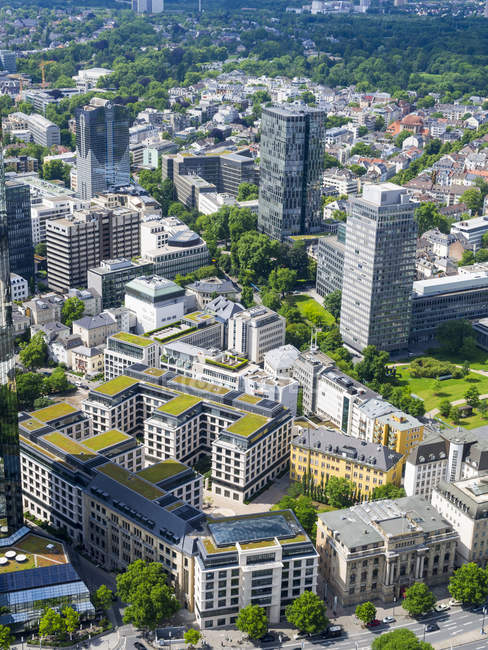 Frankfurt city from above — Stock Photo