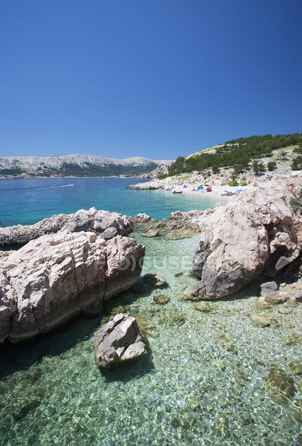Хорватія, вид на пляж в Башка денний час — стокове фото