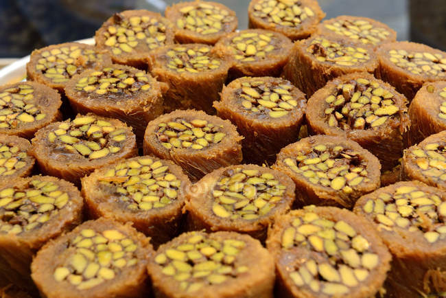 Pile of Turkish delights, close up — Stock Photo