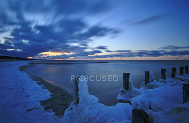Germania, Meclemburgo Pomerania Anteriore, Veduta del Mar Baltico al tramonto — Foto stock