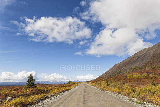 USA, Alaska, Veduta della Denali Highway in autunno — Foto stock