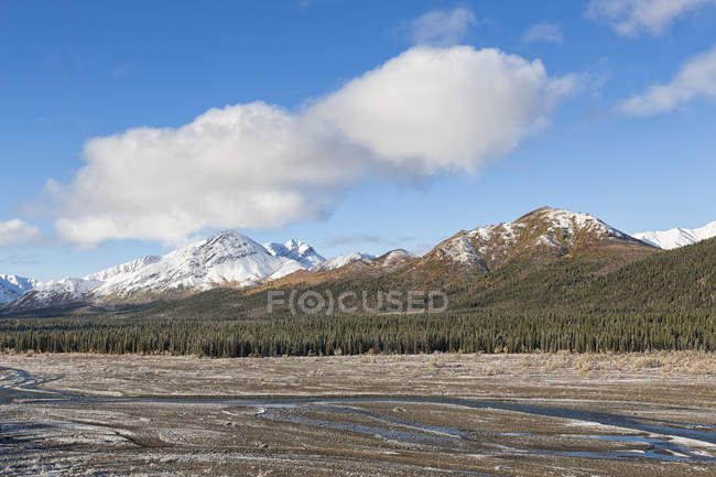 USA, Alaska, Blick auf denali-Nationalpark mit Bergen — Stockfoto