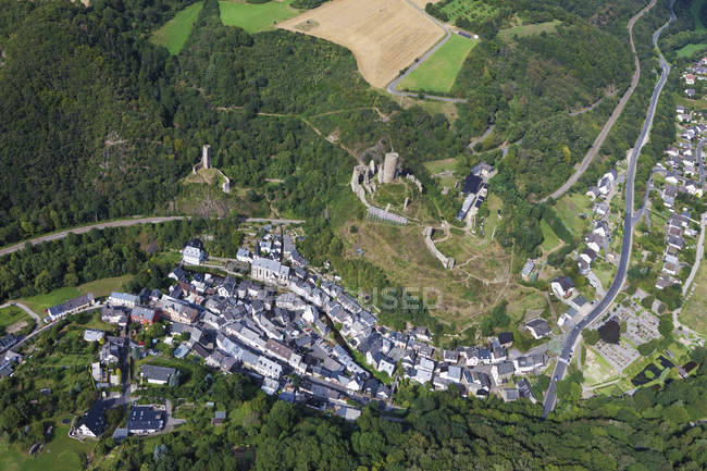 Europe, Allemagne, Rhénanie Palatinat, Vue de la ville et des châteaux — Photo de stock