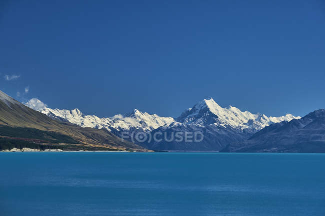Nuova Zelanda, Isola del Sud, Lago Pukaki, Monte Cook — Foto stock