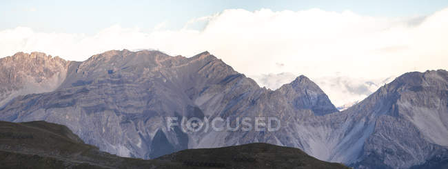 Itália, Piemont, Alpes Ocidentais, Vista de Colle Basset a Alpes Cottian — Fotografia de Stock