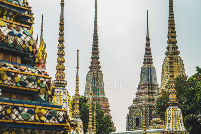 Thaïlande, Bangkok, pagodes du temple Wat Pho — Photo de stock