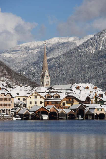 Áustria, Alta Áustria, Salzkammergut, Hallstatt, Lago Hallstatt — Fotografia de Stock