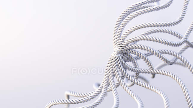 Close up of Knot of steel ropes — Stock Photo