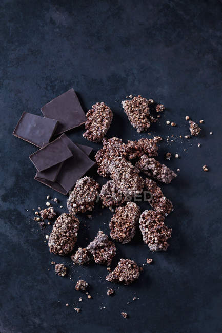 Amaranth Quinoa Biscoitos com chocolate agridoce — Fotografia de Stock