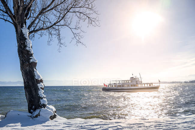 Швейцария, Тюрингия, Боденское озеро, паромное сообщение зимой — стоковое фото