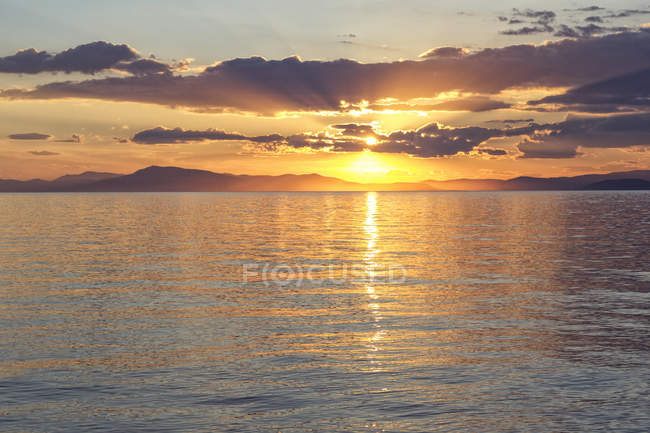 Grecia, Mar Ionio, Isole Ionie, Kalamos al tramonto — Foto stock