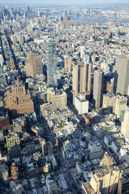 USA, New York, Manhattan, One World Trade Center and high-rising buildings — Stock Photo