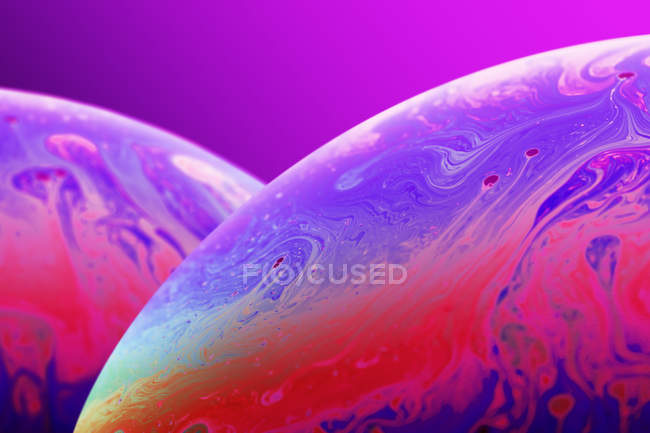 Oberfläche von Seifenblasen, Nahaufnahme — Stockfoto