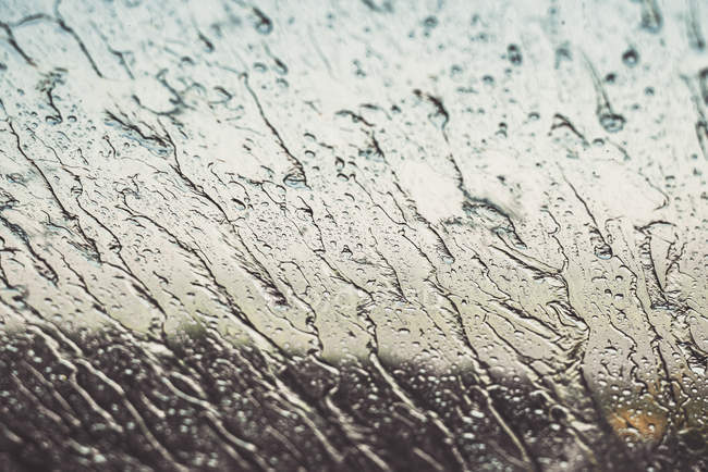 Close up of Raindrops on window — Stock Photo