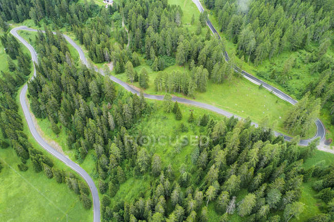 Schweiz, graubündiger Kanton, Luftaufnahme des Albulapasses — Stockfoto