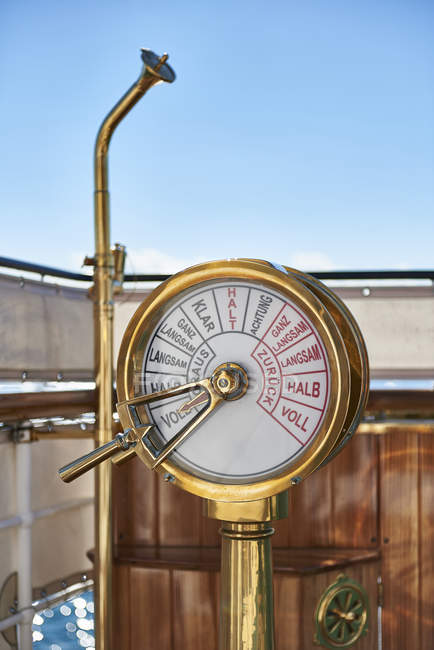 Barco a vapor Hohentwiel, telegraf máquina — Fotografia de Stock